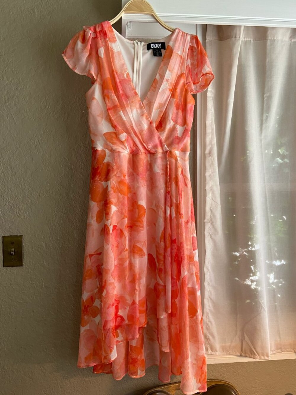 DKNY floral maxi dress size 8